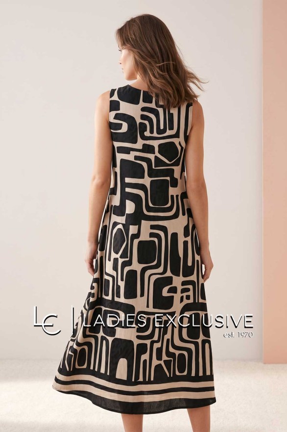 FIBES Φόρεμα αμάνικο σε άνετη γραμμή