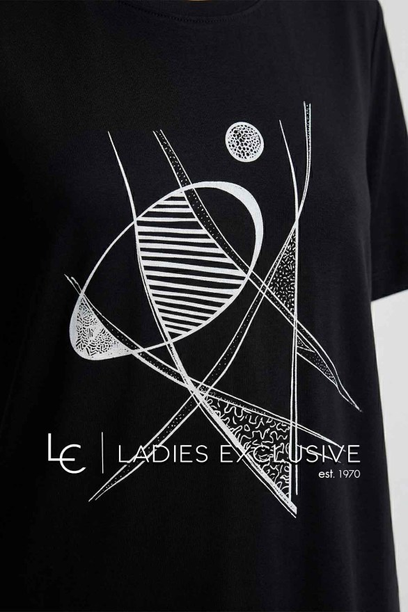 NICOLA Μπλούζα κοντομάνικη με στάμπα και στρας