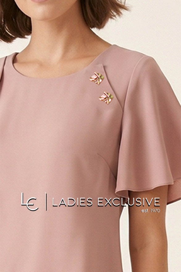 EFFECT Φόρεμα κρεπ κοντομάνικο