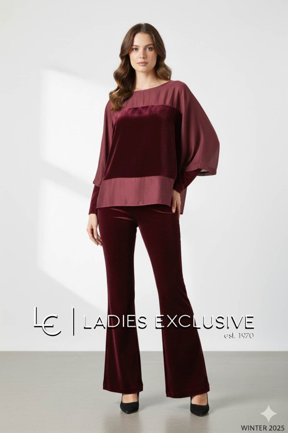 BELLA P. Μπλούζα βελούδινη με διαφάνειες