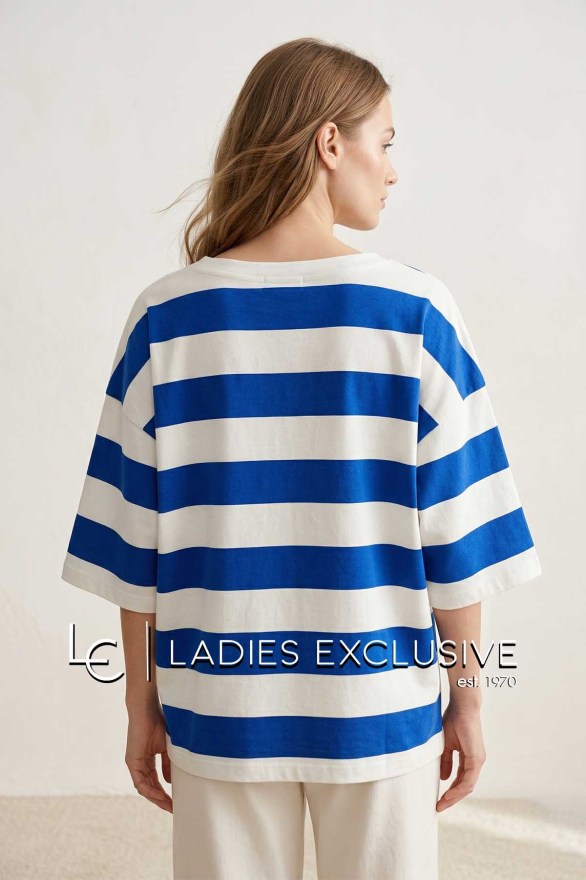 FRANSA Μπλούζα ριγέ με μανίκι 3/4