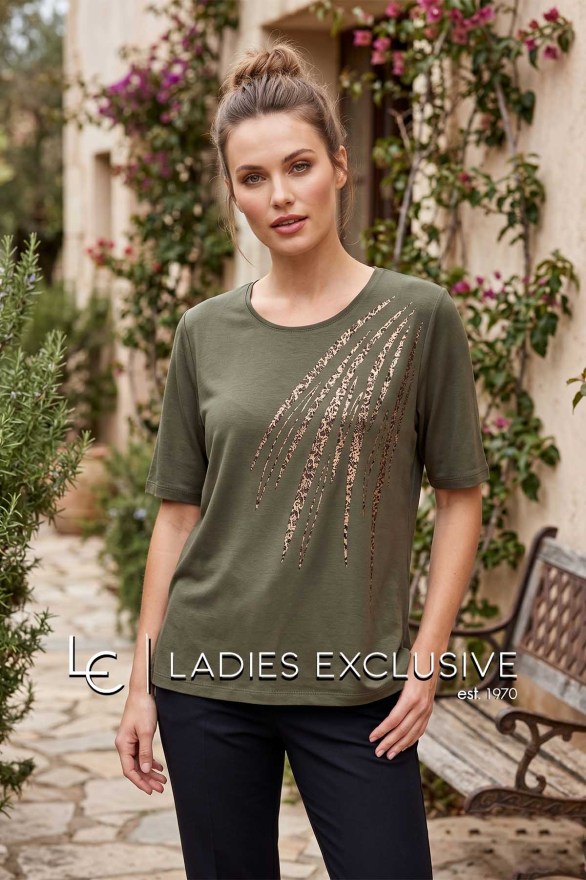 ELIN Μπλούζα κοντομάνικη με animal print σχέδιο