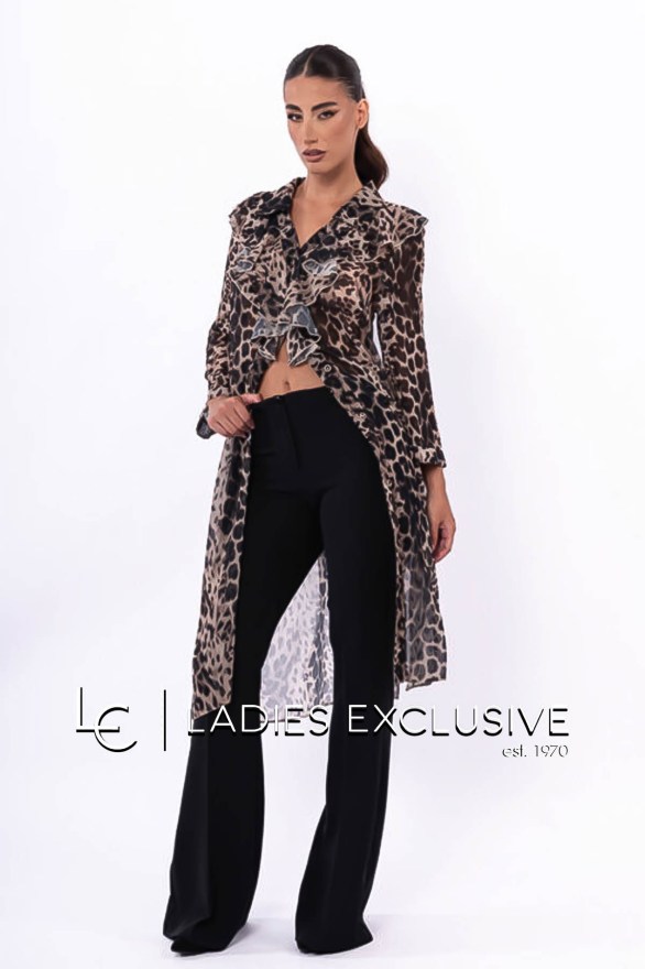 WEFTS Πουκαμίσα σιθρού animal print