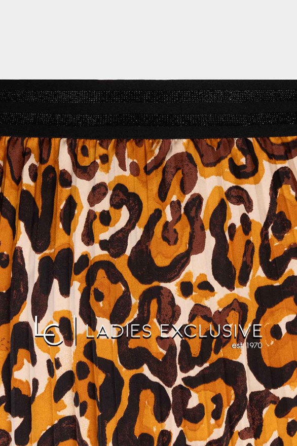 ESQUALO Φούστα πλισέ animal print