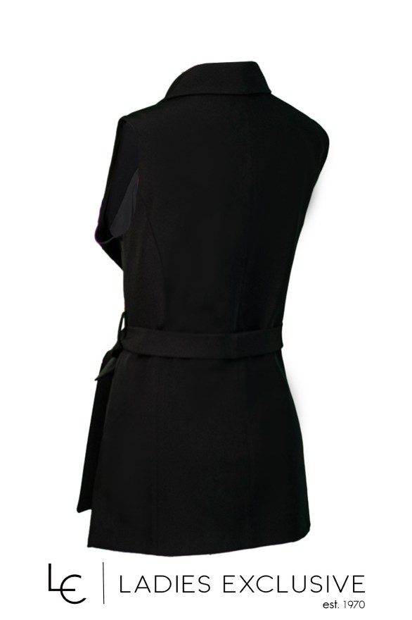 WEFTS Γιλέκο κρεπ με ζώνη