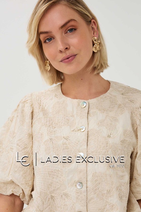 ESQUALO Τοπ με 3D σχέδια και παγιέτες