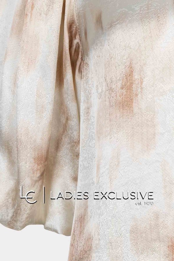 ESQUALO Τοπ σατέν με ballon μανίκια