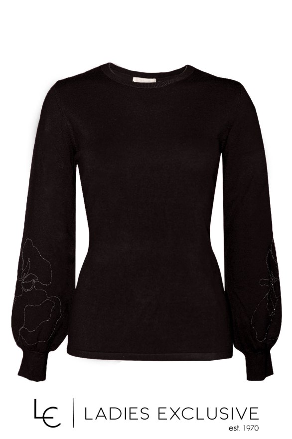 TRIPODE Μπλούζα πλεκτή με κεντημα λουλούδι