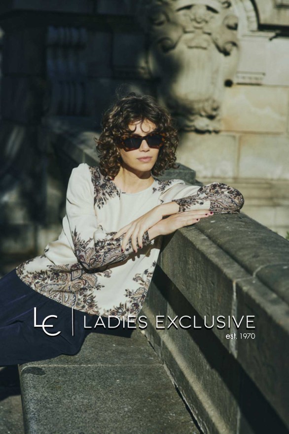 FRANSA Μπλούζα ριχτή με ελαστικά μανίκια