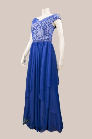 WOMEN'S STYLE φόρεμα μάξι δαντέλα.
