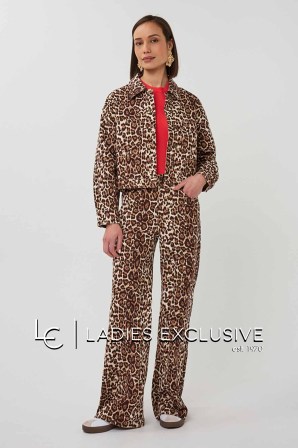 ESQUALO Μπουφάν τζην animal print